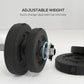 Soozier 66 lbs Adjustable Dumbbells Weight Set Dumbbell Hand Weight Barbell for Body Fitness Lifting Training for Home Office Gym, Black