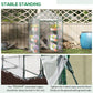 Outsunny 56" x 56" x 77" Walk-in Plant Greenhouse Portable Garden Flower Seed Warm House 8 Shelves Outdoor Plant Growth Hot House PVC Cover Transparent