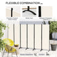 Outsunny 6 Panel Folding Room Divider, UV30+ Privacy Screen, Indoor Outdoor Privacy Panel with Stable Base, Black
