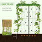 Outsunny Metal Trellis Set of 2, Garden Trellis for Climbing Plant Support Frames, Leaf Design