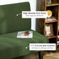 HOMCOM 46.5" Loveseat Couch with USB Ports, Corduroy Love Seat Sofa with Wood Legs for Living Room, Bedroom, Small Space, Grey