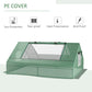 Outsunny 71" x 55" x 32" Mini Greenhouse Portable Hot House for Plants with 2 Large Windows and Ground Nails for Outdoor, Indoor, Garden, Gardening Kit, Green