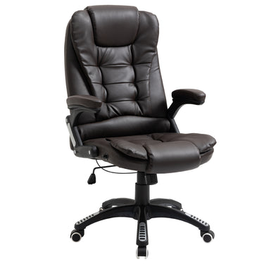 Vinsetto Executive Office Chair High Back PU Leather Computer Chair, with Swivel Wheels, Arm, Adjustable Height, Brown
