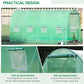 Outsunny Walk-in Tunnel Greenhouse, 13 x 6.4 x 6.5 ft Hoop House with Zipped Roll-Up Door and 8 Mesh Windows, Outdoor Greenhouse with Galvanised Steel Frame, Green