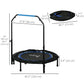 Soozier 40" Foldable Mini Fitness Trampoline, with Adjustable Foam Handle, Orange