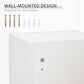 kleankin Wall Mount Medicine Cabinet, 5-tier Lockable Bathroom Cabinet with 2 Keys and Adjustable Shelves, White