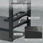 Outsunny 3-Shelf Outdoor Grill Cart Table with Foldable Side Table and Stainless Steel Table Top, Pizza Oven Stand on Wheels