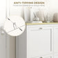 HOMCOM Entryway Shoe Storage Cabinet with 4 Flip Drawers, Adjustable Shelves, Narrow Shoe Cabinet for 20 Pairs of Shoes, White