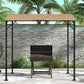 Outsunny 7' x 5' BBQ Grill Gazebo Tent, Garden Grill Canopy with Steel Frame and Hooks, Outdoor Sun Shade, Beige