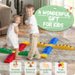 Outsunny 8pcs Balance Beam for Kids, 4 Sensory Pads and 4 Beams with Non-slip Surface & Bottom, Stackable Stepping Stones Kids for Boys Girls 3-6 Years, Multicoloured