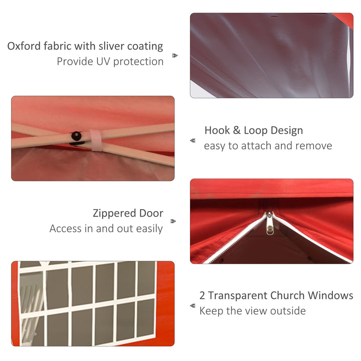 Outsunny 10' x 10' Pop Up Canopy Tent, Instant Sun Shelter, Tents for Parties, with Wheeled Carry Bag, Blue