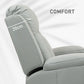 HOMCOM Swivel Massage Recliner Chair Rocker, Overstuffed Manual Reclining Sofa, PU Leather Rocking Chair with Side Pockets, Cup Holders, for Living Room, Nursery, Brown