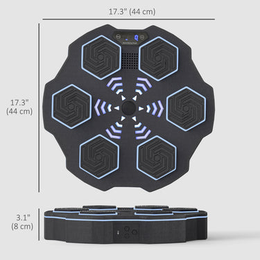 Soozier Music Boxing Machine for Adults, Wall Mounted Music Punching Machine with 9 Speeds & Modes, LED Lights