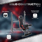 Soozier Press Bench, Heavy Duty Multiple Function Workout Adjustable Bench with Preacher Curl, Leg Developer