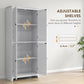 HOMCOM 72" Freestanding Storage Cabinet, Kitchen Pantry Cabinet with Doors and Shelves for Dining Room, White