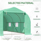 Outsunny 15' x 10' x 7' Walk-in Greenhouse Outdoor Plant Tunnel Warm Hot House w/ Roll Up Door and 6 Mesh Windows, Steel Frame, Green