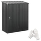 Outsunny 5' x 3' Outdoor Storage Shed, Steel Garden Shed with Single Lockable Door, Tool Storage Shed for Backyard, Brown