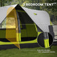 Outsunny Camping Tent for 6-8 Man with 2000mm Waterproof Rainfly and Carry Bag for Fishing Hiking Festival, Green