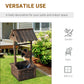 Outsunny Wooden Well Wishing Fountain Outdoor with Electric Pump Water Bucket for Patio Garden Carbonized
