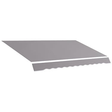 Outsunny 11' x 10' Outdoor Sunshade Canopy Awning Cover, Retractable Awning Fabric Replacement, UV Protection, Light Grey