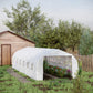 Outsunny 26' x 10' x 7' Large Steeple Walk-in Greenhouse Outdoor Garden Plant Seed Tunnel Grow Tent Steel Frame, Green