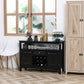 HOMCOM Modern Kitchen Buffet Bar Cabinet Storage Sideboard Dining Server with Drawer & 12-Bottle Wine Rack for Living Room, Espresso