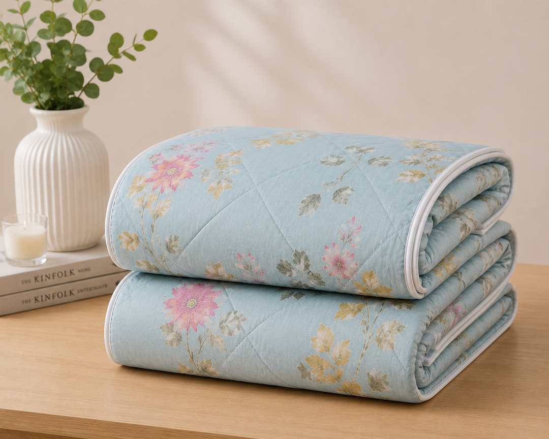 Aarniva Breathable Polyester Comforter Set | King/Queen | 250 GSM | Ultra-Soft & Cozy | Designed | Includes 2 Pillow Covers