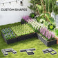 Outsunny Steel Raised Garden Bed, Set of 5 Large Box Planters for Outdoor Plants Vegetables Flowers Herbs, 8x8x1ft, Green