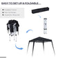 Outsunny 8' x 8' Pop Up Canopy, Outdoor Foldable Tent, Portable Canopy Tent with Carrying Bag for Camping, Party, Picnic, White