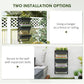 Outsunny 3-Tier Wall-Mounted Planter Box with 3 Pots, Vertical Planters for Outdoor Plants, Dark Grey