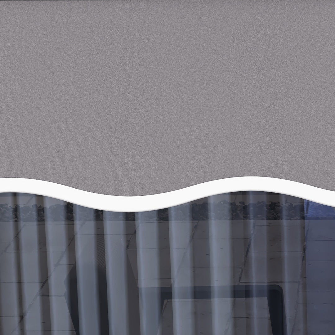 Outsunny 11' x 10' Outdoor Sunshade Canopy Awning Cover, Retractable Awning Fabric Replacement, UV Protection, Light Grey