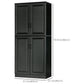 HOMCOM 71" Freestanding Kitchen Pantry Cabinet, Storage Cabinet with 4 Hinged Doors and Adjustable Shelves, White