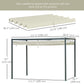Outsunny Pergola Canopy, Retractable Sun Shade Cover for 10' x 7' Pergola, UV30+ Protected, Cream White