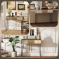 HOMCOM Narrow Console Table with Drawers, 35" Entryway Table with Hairpin Legs for Hallway, Foyer, Living Room, Brown