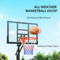 Soozier Basketball Hoop Outdoor, 4.4-10ft Portable Basketball Goal with Wheels and 44.5" Backboard, for Teenagers Youth Adults