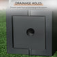 Outsunny Set of 2 Tall Planters with Drainage Holes, 22" / 18" Outdoor Flower Pots for Patio, Yard, Garden, Grey