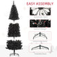 HOMCOM 4FT Artificial Christmas Tree Holiday Xmas Holiday Pencil Tree Decoration with Automatic Open for Home Party, Pink