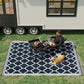Outsunny 9'x12' Reversible Outdoor RV Rug, Patio Floor Mat, Plastic Straw Rug for Backyard, Deck, Beach, Camping, Black