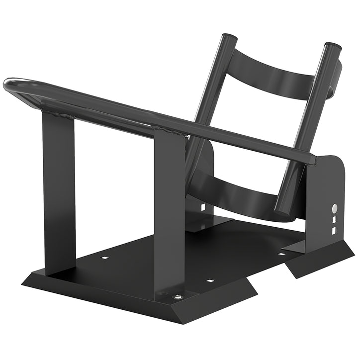 HOMCOM Motorcycle Wheel Chock, 1800 lbs Capacity Heavy Duty Steel Motorcycle Front Wheel Stand for 15"-21" Wheels, Black