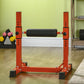 Soozier Bulgarian Split Squat Stand, 12-Level Adjustable Single Leg Squat Stand for Lower Body Strength Training, Red