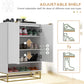 HOMCOM Entryway Shoe Cabinet, Shoe Storage Cabinet with Adjustable Shelf for 12 Pairs of Shoes, White