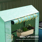 Outsunny Mini Greenhouse with 3 Tier Shelves, 3 Roll-Up Doors for Indoor Outdoor, Green