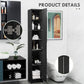 HOMCOM Freestanding Tall Bathroom Storage Cabinet with Adjustable Shelves, Bathroom Organizer, Black Wood Grain