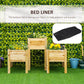 Outsunny Raised Garden Bed Set of 3, Wood Planter Box, Outdoor Freestanding Garden Boxes for Fruit Vegetable Flower Herb