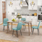 HOMCOM Dining Chairs Set of 4, Upholstered Dining Room Chairs with Steel Legs, Modern Kitchen Chair for Dining Room, Grey