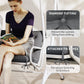 Outsunny 3 Seater Outdoor Seat Pads Bench Swing Chair Replacement Cushions Backrest for Patio Garden, Dark Grey