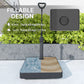 Outsunny Patio Umbrella Base with Adjustable Wheels and Handle, Outdoor Patio Umbrella Stand, Filled Up to 121lbs with Stand, 99lbs with Water for Garden Poolside, Black