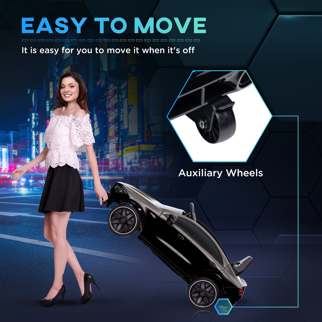 Qaba Mercedes-Benz AMG Licensed 12V Ride on Car, Kids Electric Car with Remote Control, Spring Suspension, LED Lights, Red