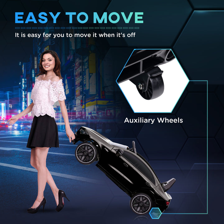 Qaba Mercedes-Benz AMG Licensed 12V Ride on Car, Kids Electric Car with Remote Control, Spring Suspension, LED Lights, Red