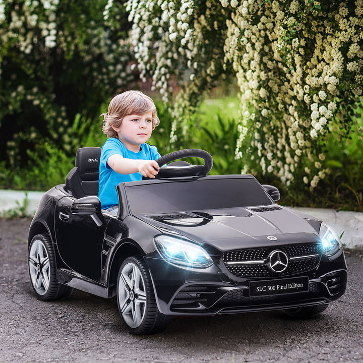 Aosom 12V Ride On Car with Parent Remote Control Two Motors Music Lights Suspension Wheels for 3-6 Years Black